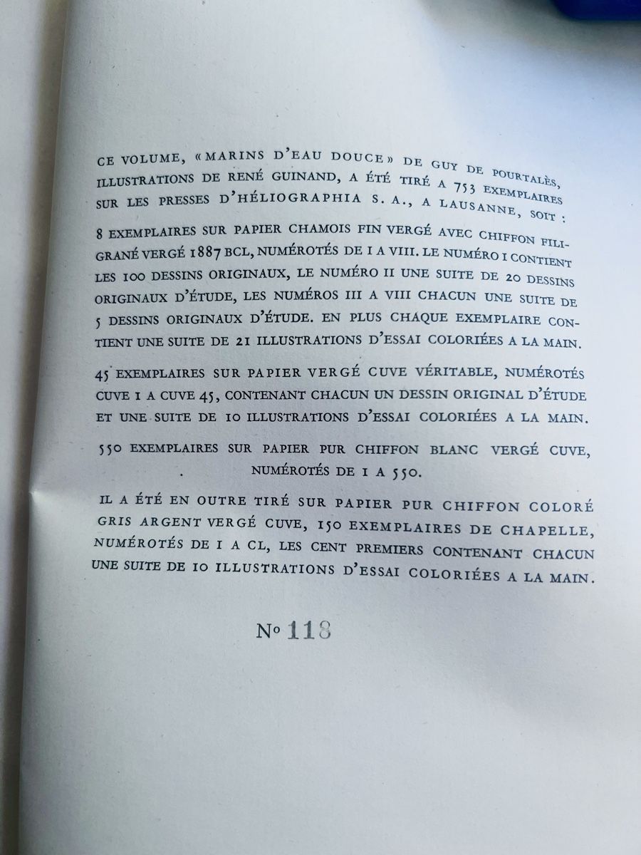 Libri: Marins d’eau douce Guy de Pourtalès – Usato da Lausanne venduto da bri_9x9m 5