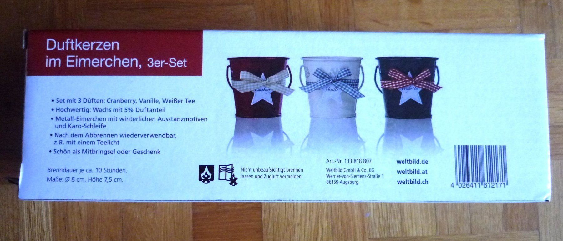 Kerzen: Duftkerzen im Eimerchen, 3er-Set – Neu und originalverpackt aus Rafz von Sonnenblume305 2