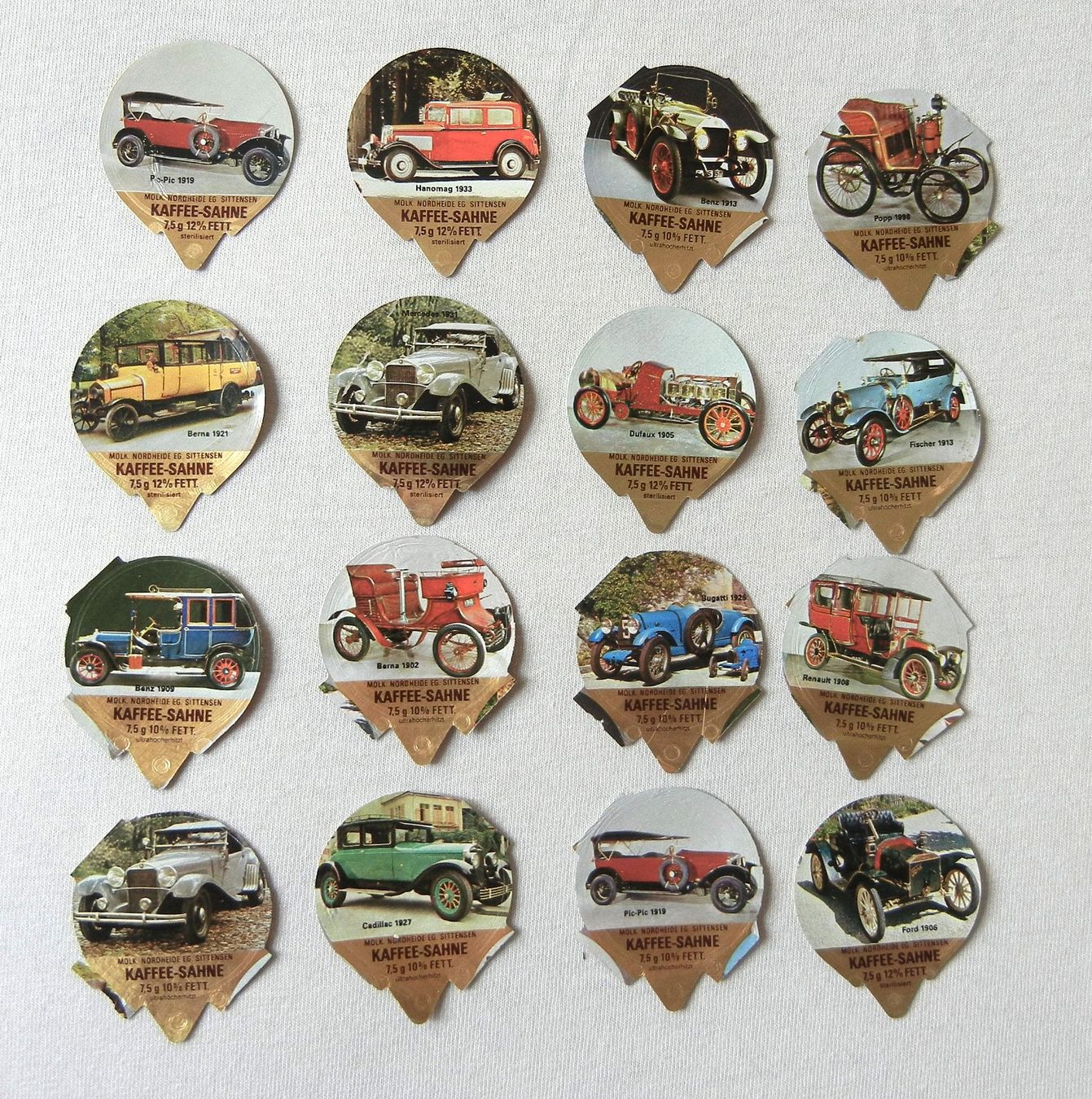 Coperchi dei cremini per caffè: KRD SERIE AUSLAND KAFFE-SAHNE "OLDTIMER" – Usato da Bern venduto da Mekongbeach