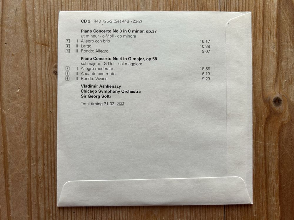 Ashkenazy Vladimir Beethoven The Piano Concertos 3 CDs (Gebraucht