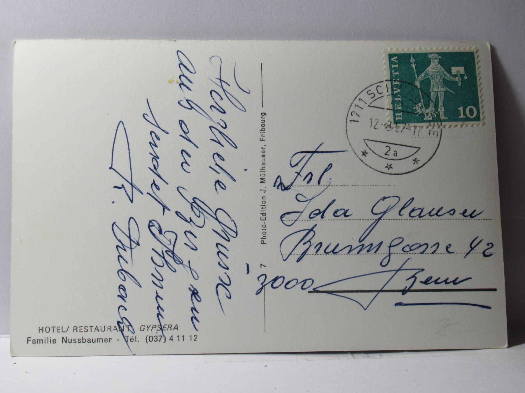 Cartoline postali: Schwarzsee  1967 – Usato da Grenchen venduto da Bluemchen1900 1