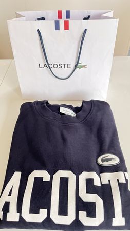 LACOSTE Fleece Sweatshirt. M. Like new. Never used.