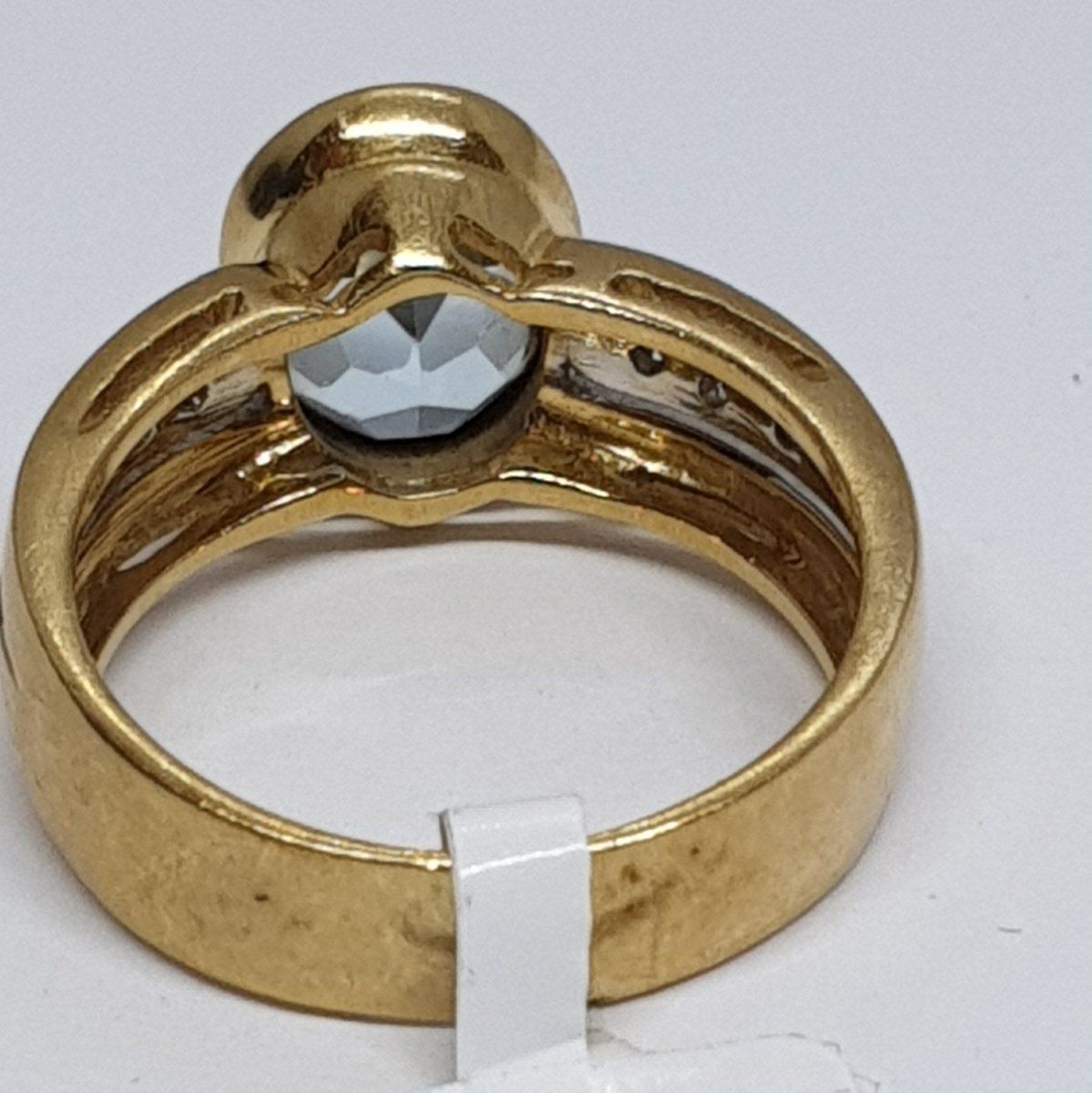 Anelli: Echt 18K Gold - Brilliant, Blautopas Ring – Usato da Luzern venduto da luzerngoldhaus 2