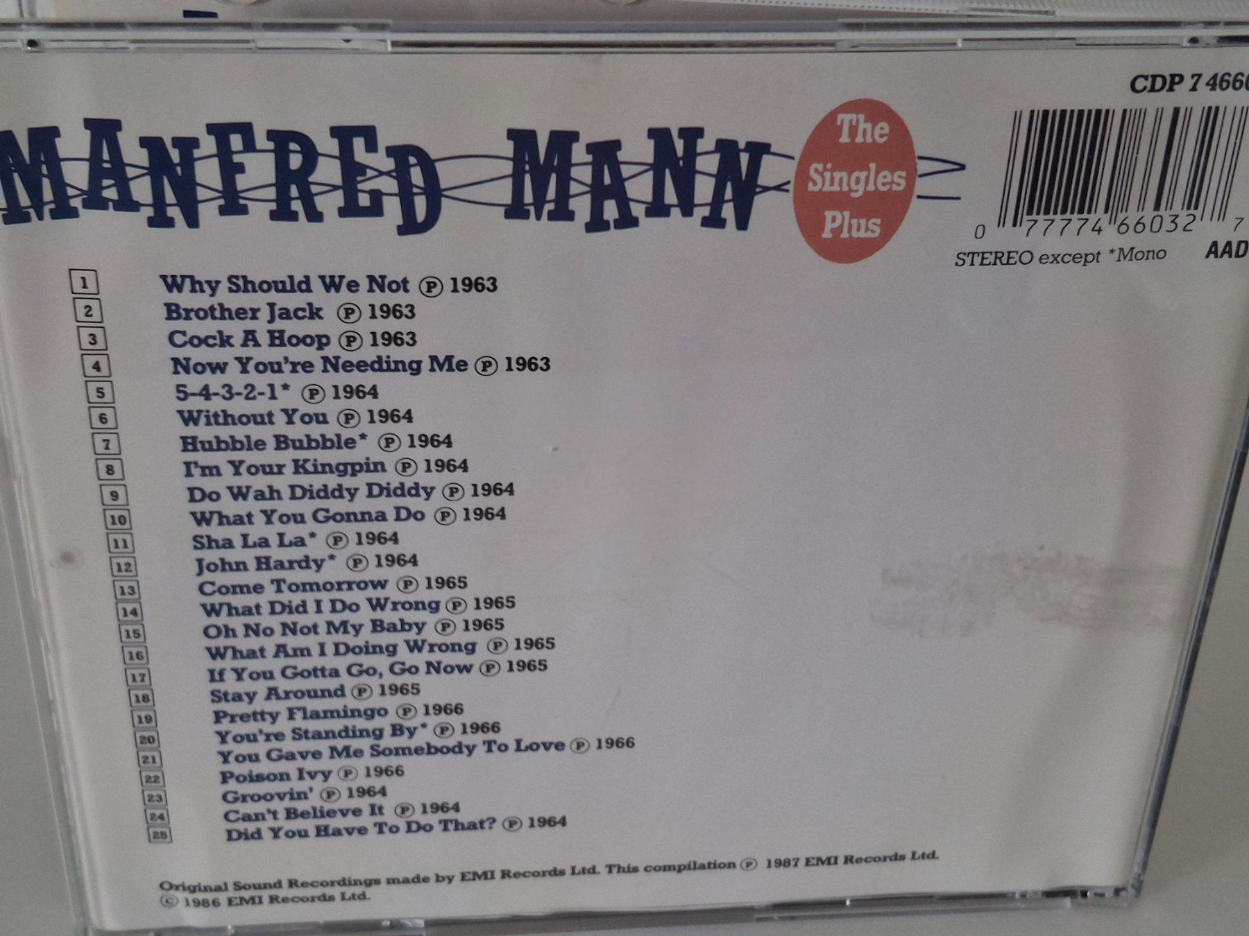 CD: CD Manfred Mann -The Singles Plus 25 – Usato da Aarberg venduto da Jackup1 1