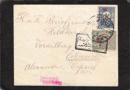 Zensur: Constantinopel-Oestereich ,11.9.1915, 10 Paras Abart