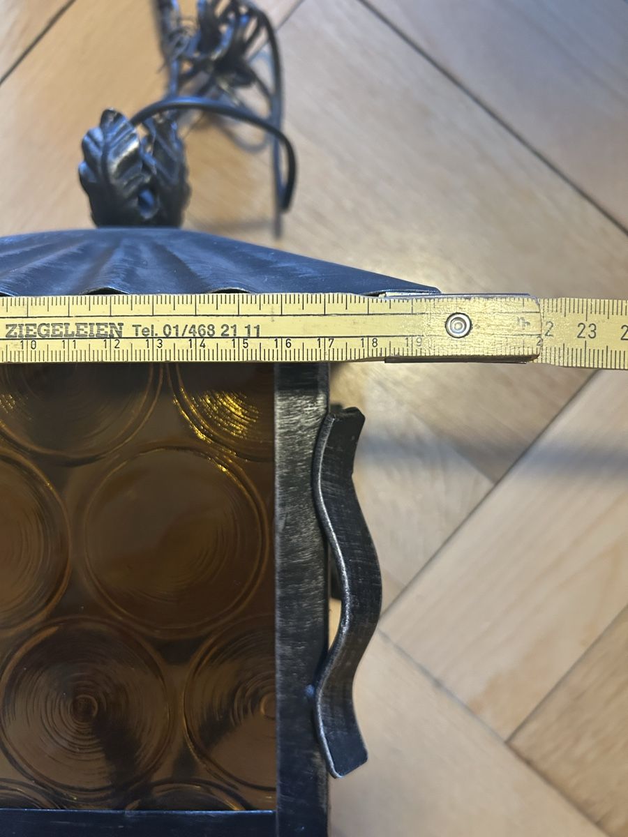 Lampade: Rustikale Hängelampe Schmiedeeisen Flaschenbodenglas – Usato da Zürich venduto da ann_9fv5 5
