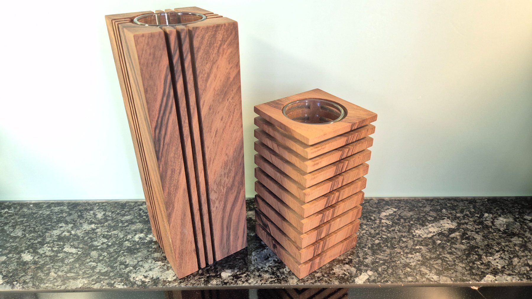 Portacandele: 2 Teelichthalter Holz – Usato da Wängi venduto da Maur1 1