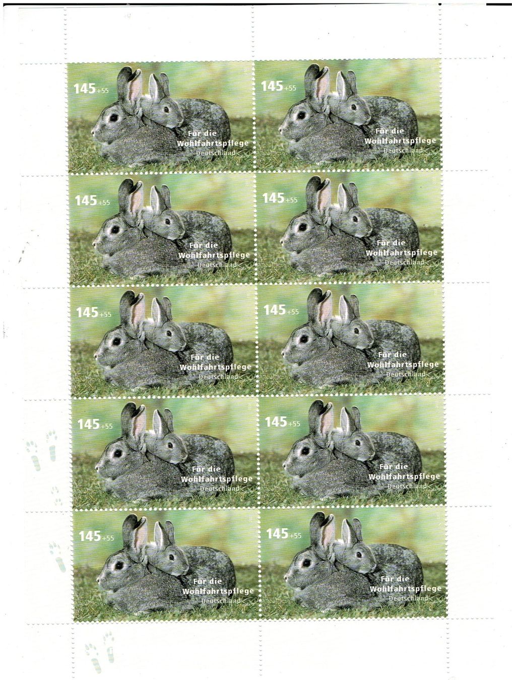 Alle Briefmarken: Hasen Wohlfahrtspflege  1 KB ** – Neu (gemäss Beschreibung) aus Lausanne von Whorvath