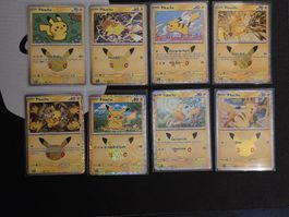 8 Pokemon Pikachu Karten Jubilaumsset Englisch