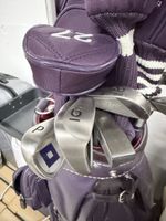 Golf Club Set with Bag and Covers Purple Used