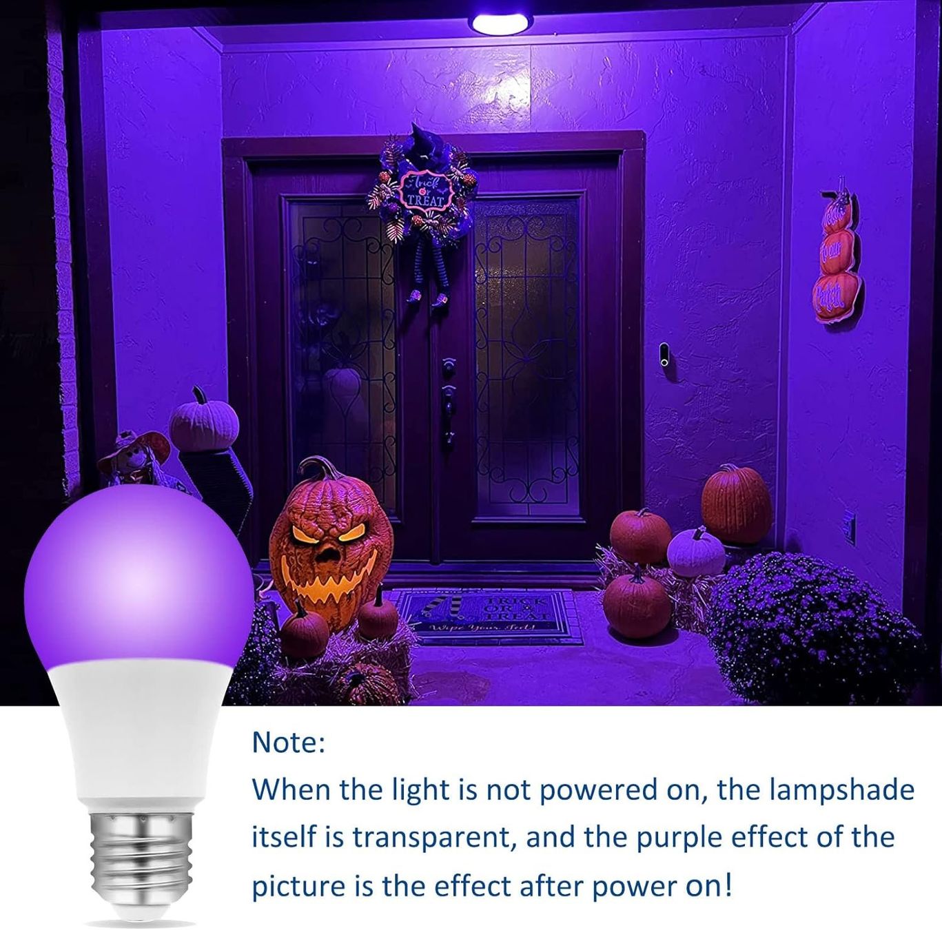Lampen: 2 Stück Glühbirne E27 UV LED 9W mit Schwarzlichteffekt – Neu und originalverpackt aus Châtelaine von topshop.switzerland 3