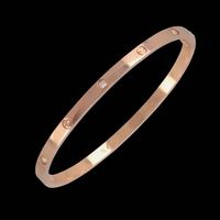 Bracciale LOVE Small oro rosa 18 kt con 6 diamantiFULL SET
