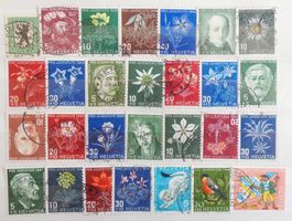 PRO JUVENTUTE: Des timbres oblitérés des anéees 1925 à 1984