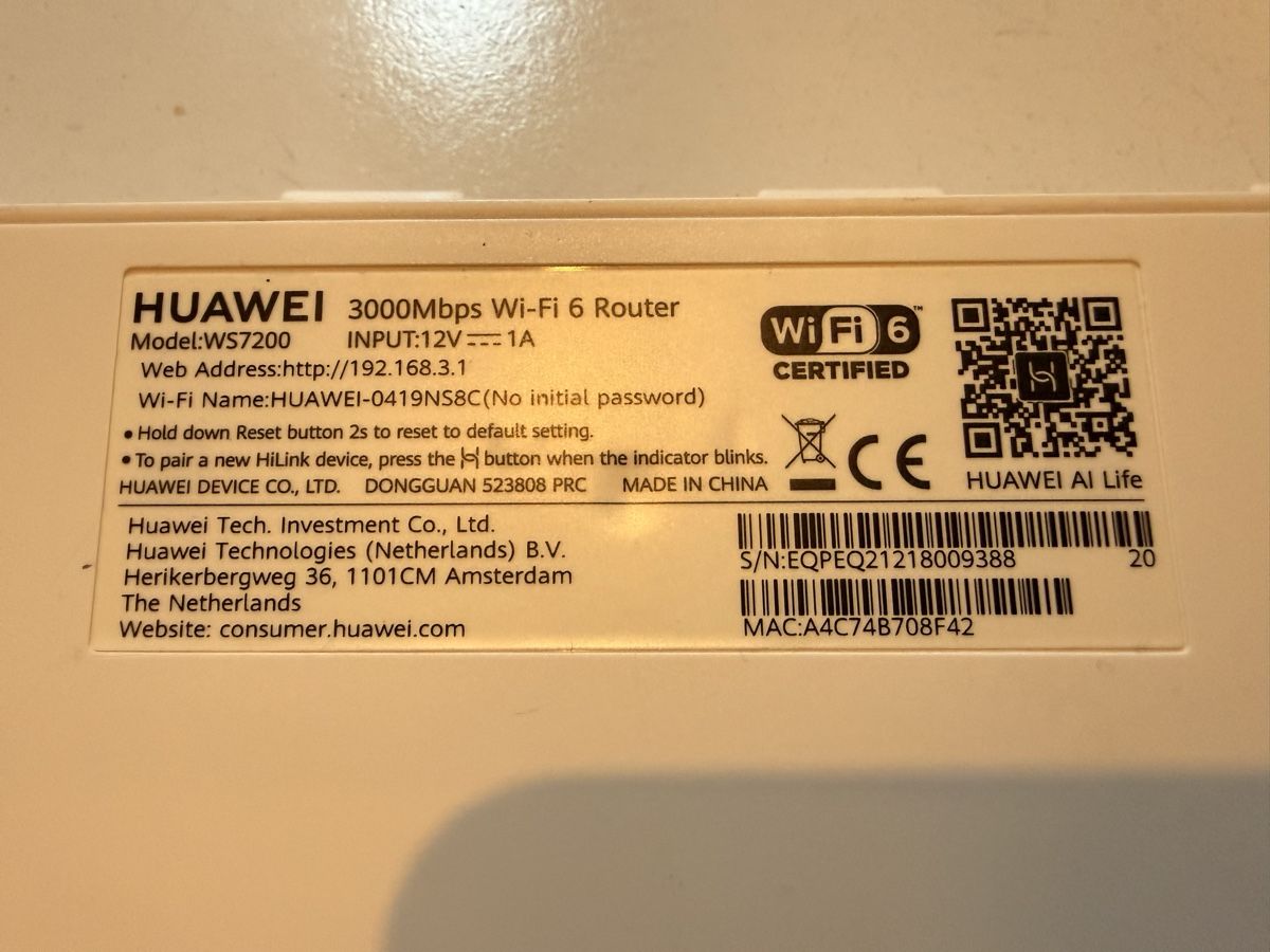 Huawei Modem & Router: 2x huawei ws7200 – Usato da Thun venduto da ColCate 1