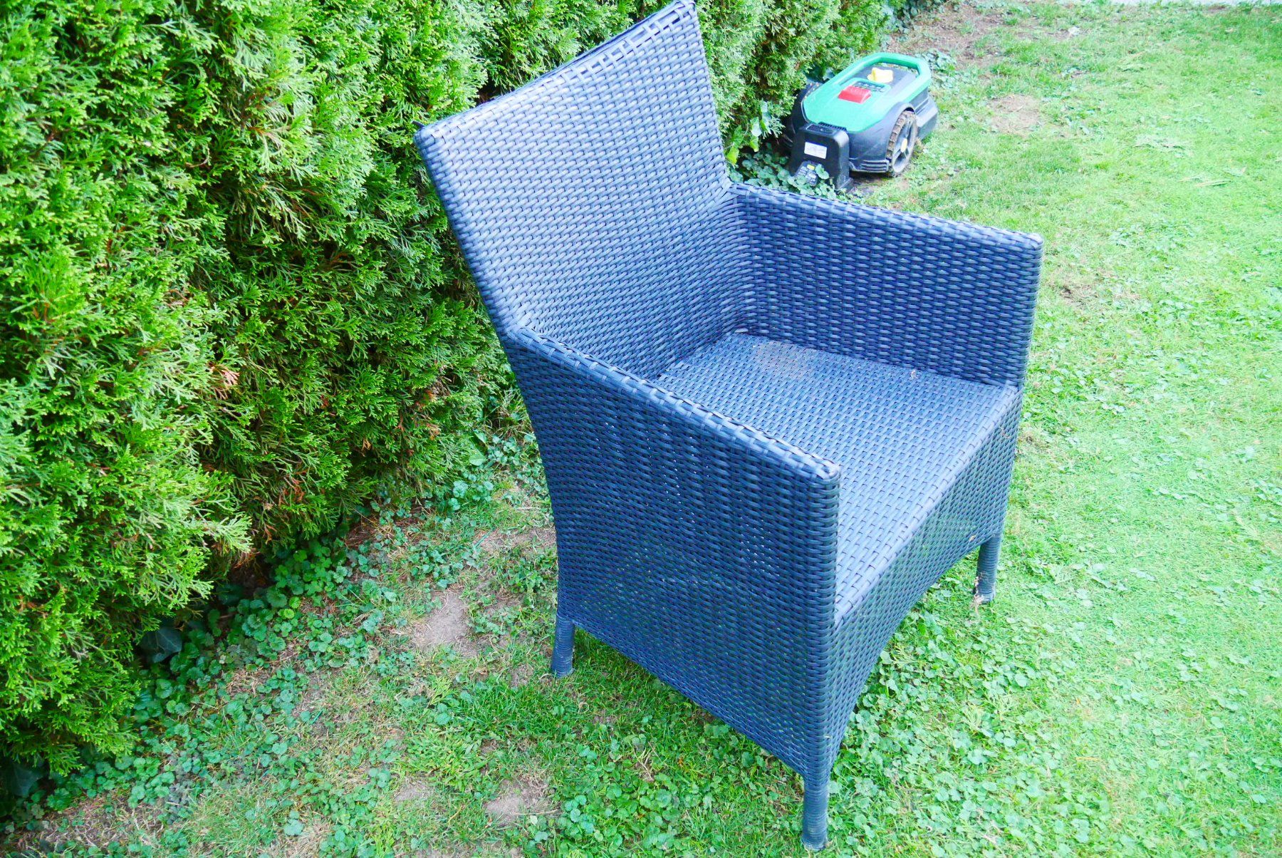 Stühle: Garten Stuhl, schwarz, Geflecht – Gebraucht aus Küssnacht am Rigi von Rigi008 2