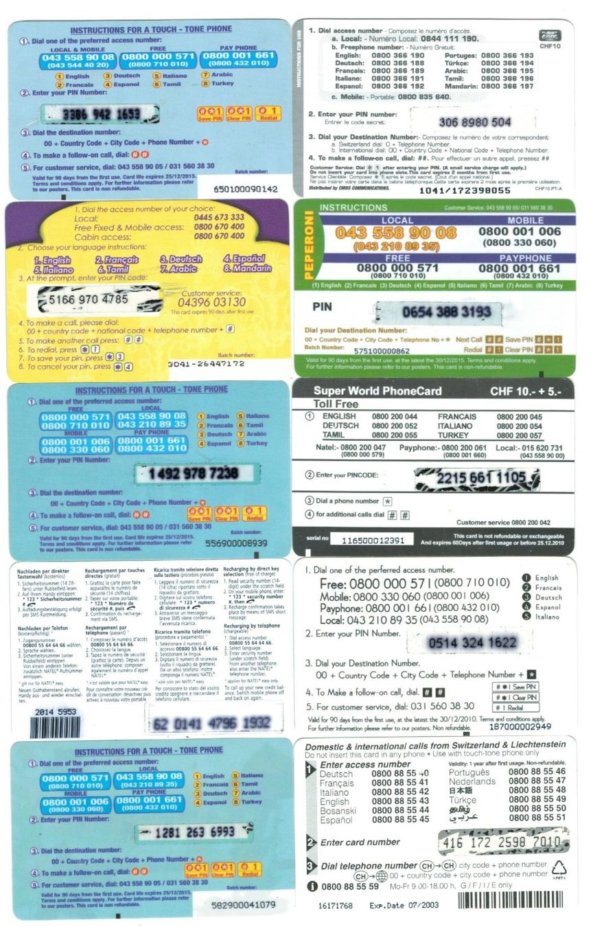 Schede telefoniche: 10 Prepaid Telefonkarten Schweiz – Usato da Zürich venduto da tol_b7c7 1