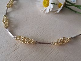 UNIKAT aus der Goldschmiede - Collier 18Kt. GG mit WG