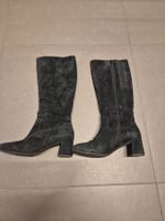 Schwarze Gabor Wildlederstiefel, Gr. 41.5 - Top Zustand!