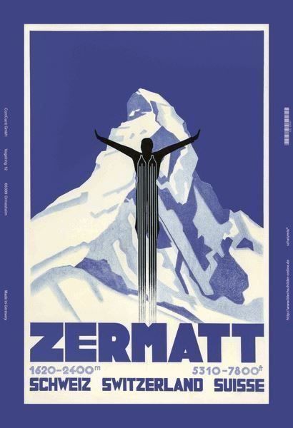 Insegne: Blechschild - ZERMATT 1620-2400 M BLAU – Nuovo e nell'imballaggio originale da Rupperswil venduto da big-one-sale