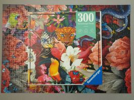 WIE NEU, Puzzle 300 Teile Ravensburger TIERE & BLUMEN