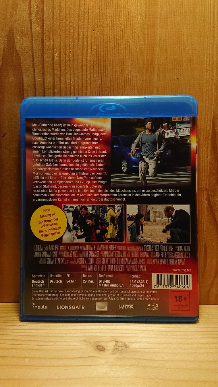 Alle DVDs: SAFE Blu-Ray mit Jason Statham – Gebraucht aus Wilderswil von Exebub 1