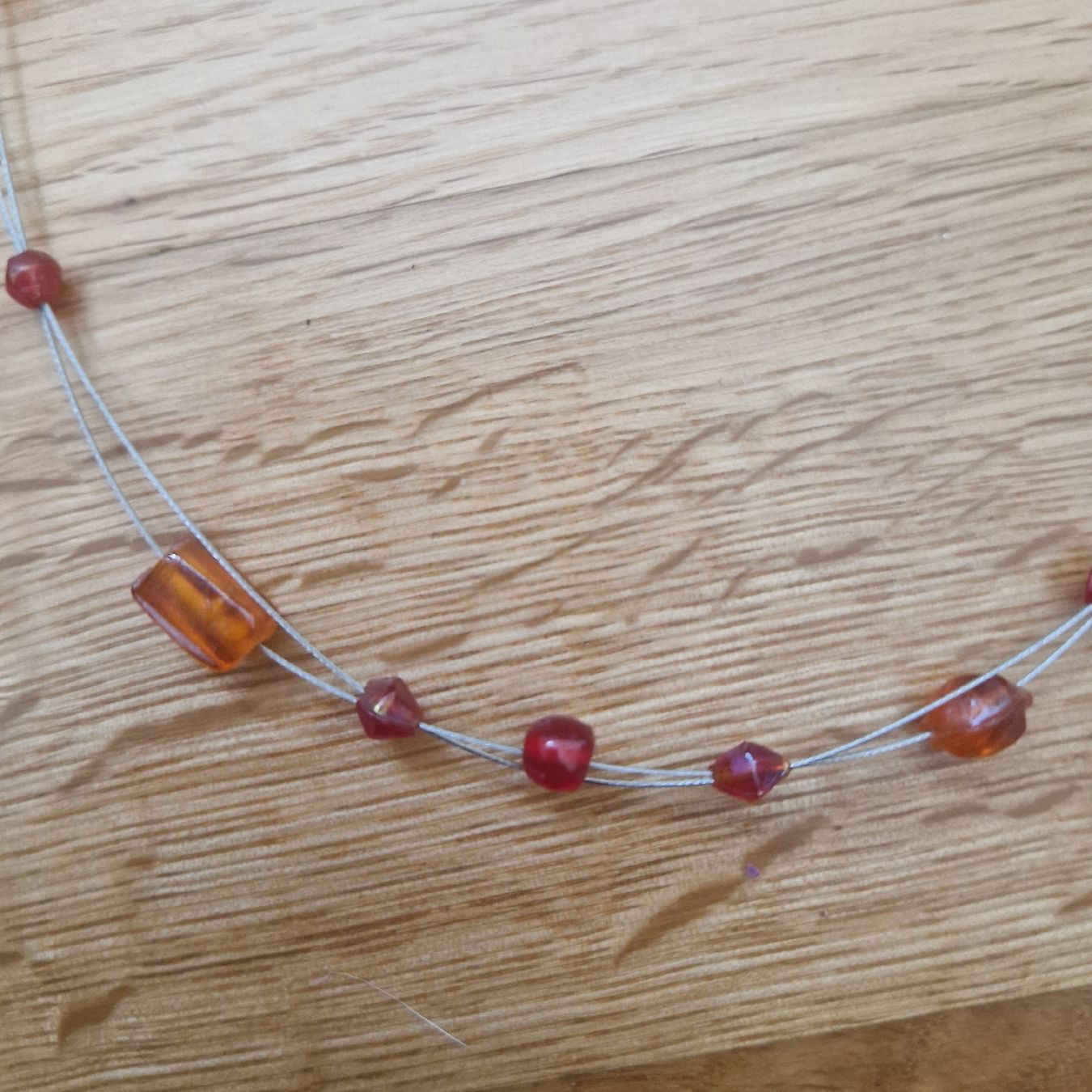 Catenine: Kette Halskette rot orange Perlen elegant – Usato da Frenkendorf venduto da gca_d2qp 2