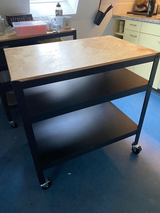 Kitchen Trolley IKEA BROR black/pine plywood Kaufen auf Ricardo