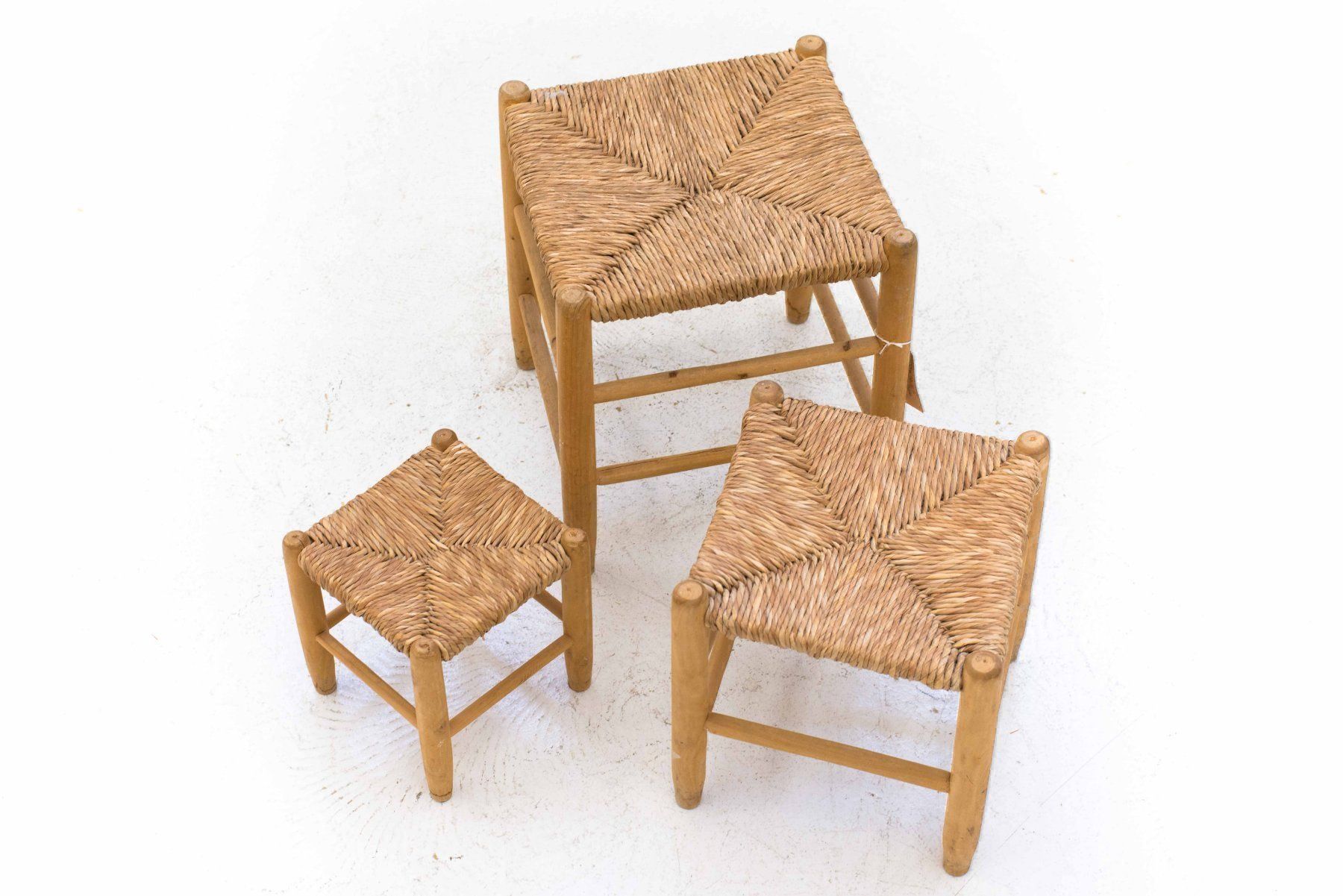 Sgabelli: Stapel Bast Hocker Set 1960er – Usato da Zürich venduto da STUZH38 4