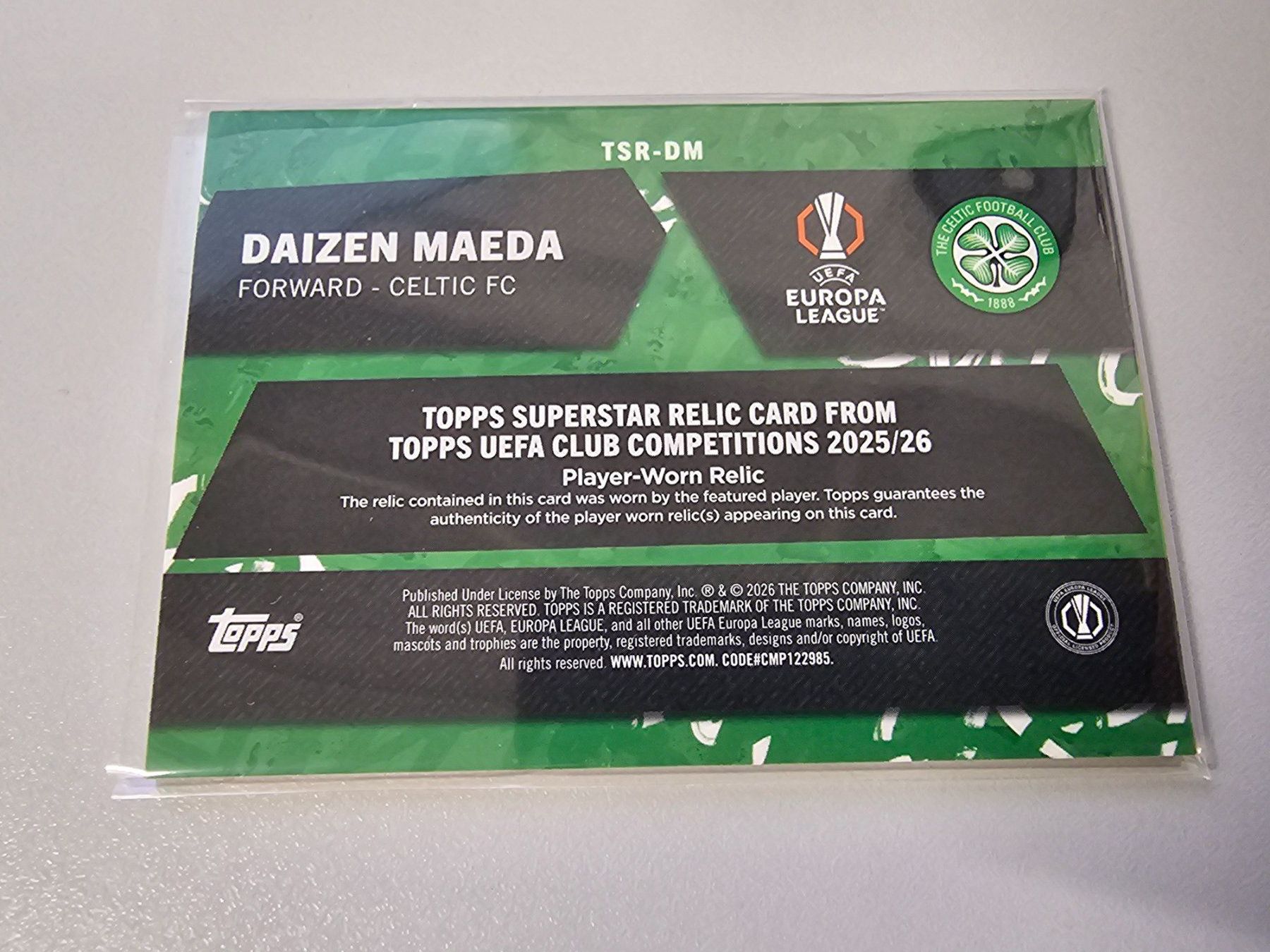 Topps Sammelbilder & Trading cards: 25-26 Topps UEFA Club Comp Jersey/250 MAEDA Celtic FC – Gebraucht aus Arth von Web_air1 1