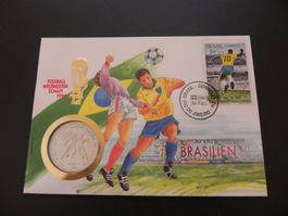 Münzbrief Uganda 1000 Shillings 1993 - Fussball WM USA 1994
