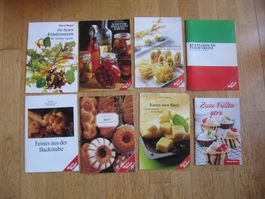 8 Hefte Betty Bossi: Backen Brot Saucen Häppchen Süsses
