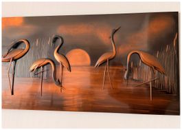 Vintage - 3D Wandrelief - Kupfer - ca.1965-1970 - 130x50 cm