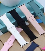 Weiches Silikon-Sportarmband für Apple Watch - schwarz