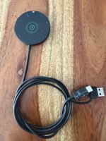 Kabelloses Ladegerät rund Schwarz USB-C Kabel Neu