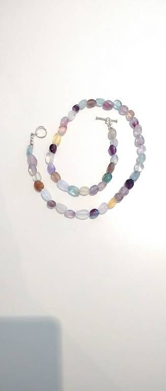 Ketten: Fluorit-Kette multicolor – Neu (gemäss Beschreibung) aus Lupfig von Flowypr6