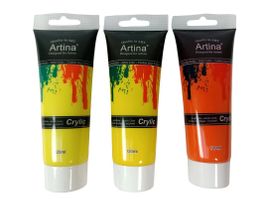 ARTINA Acrylfarben 3 Gelb/Orangetöne