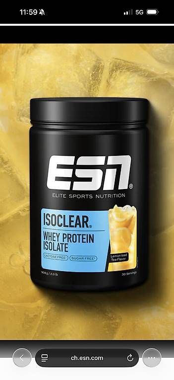 Cibi & Specialità: ESN Isoclear Lemon Icetea / NEU und ungeöffnet!  – Usato da Luzern venduto da tom_7x7x