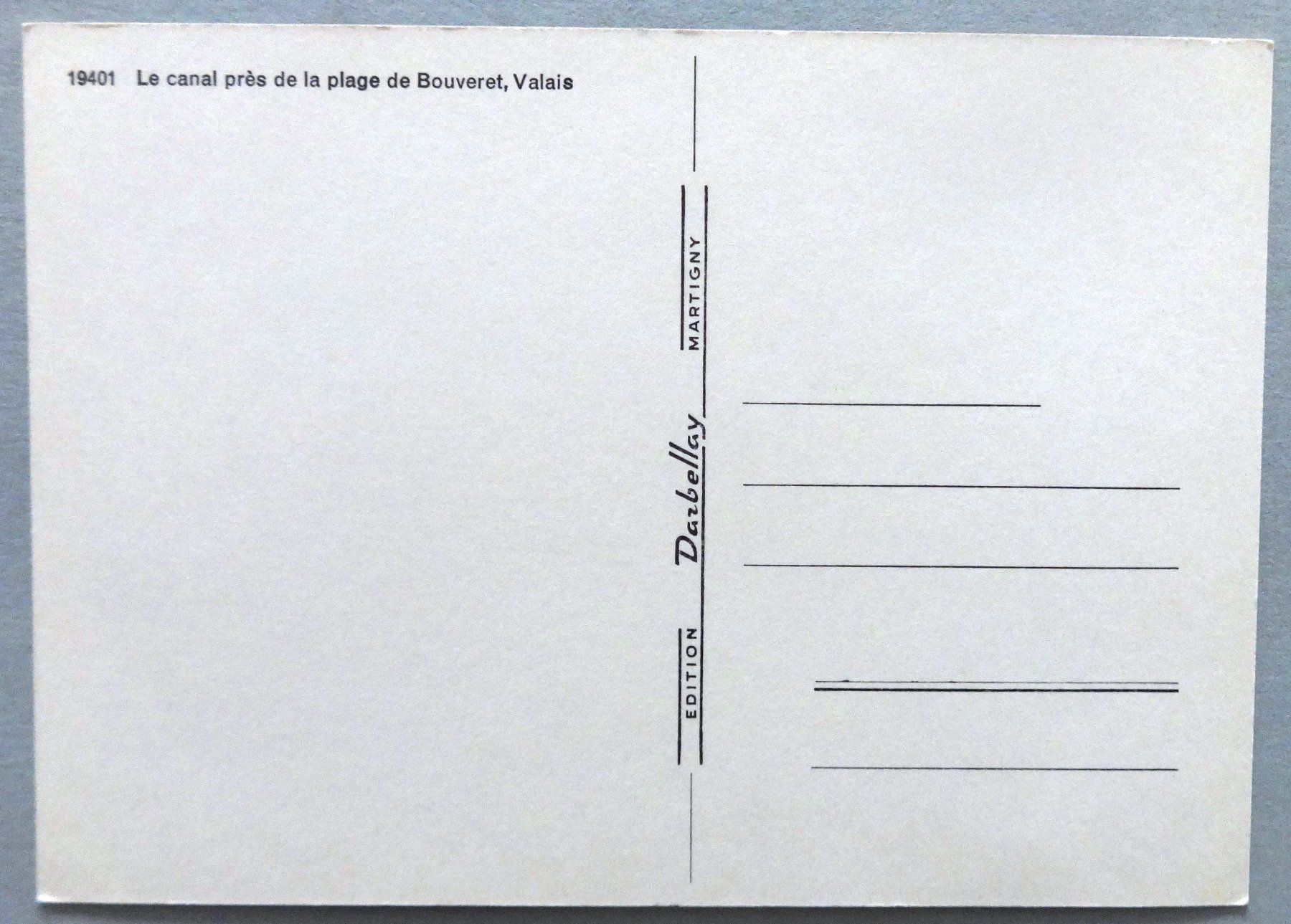 Cartoline postali: Le canal près de la Plage de Bouveret – Usato da Fétigny venduto da Billy2miny 1