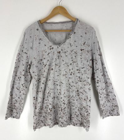 Shirt mit V-Ausschnitt, Crashoptik, Grösse XL