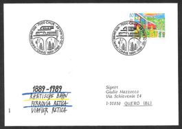 Eisenbahn Sonderbrief S. 1365 100 Jahre Rhätische Bahn 1989