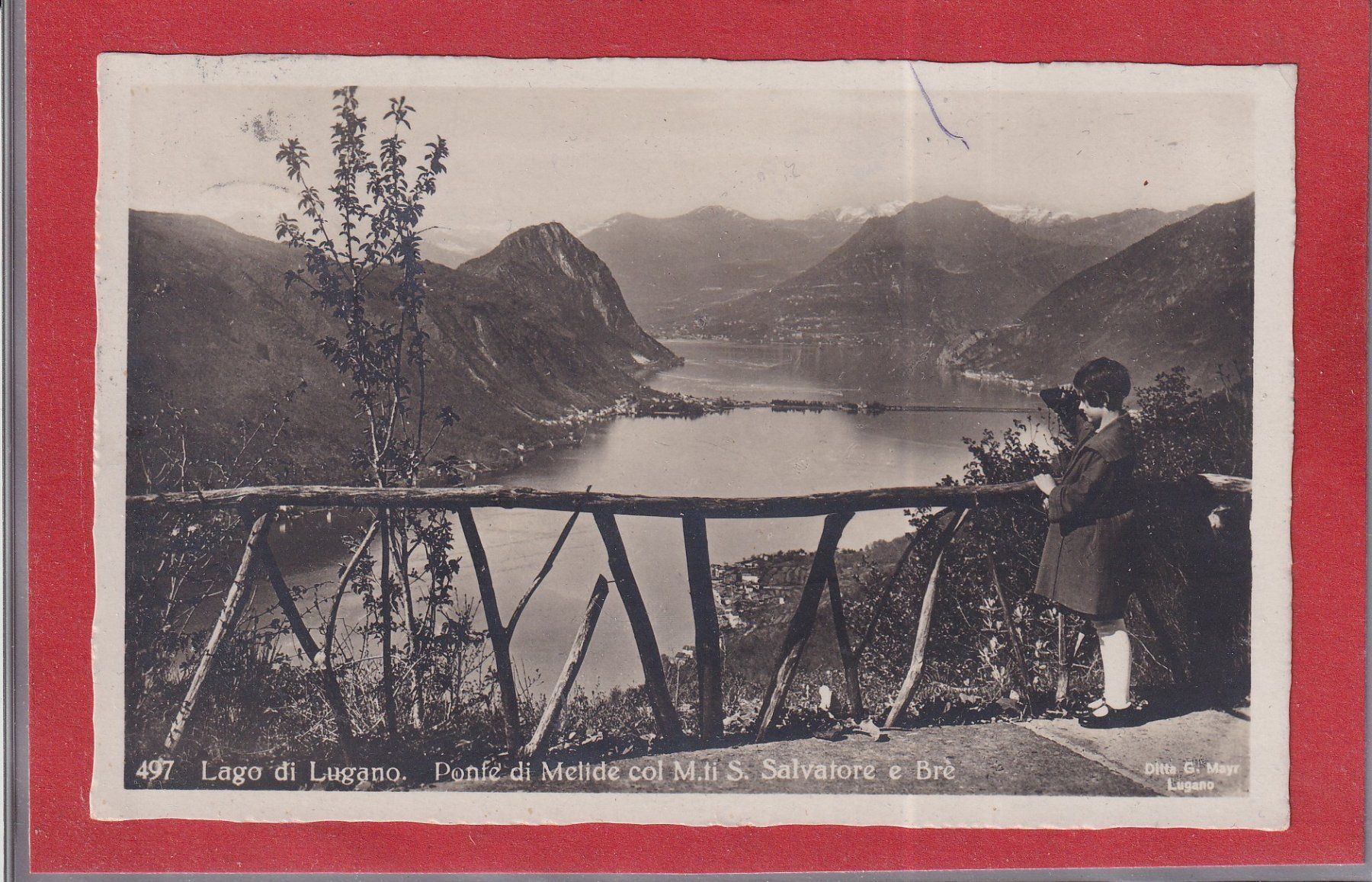 Cartoline postali: Ponte di Melide - Photo Ditta G. Mayr – Usato da Orvin venduto da Pyaeschli