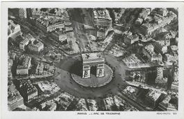 Ansichtskarte Paris Arc de Triomphe Luftaufnahme alt