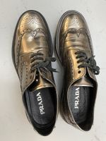 PRADA Derby Herrenschuhe Altsilber 45