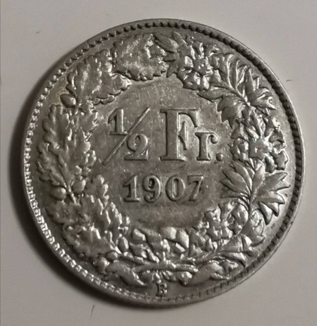 Tutti le monete: 50 Rappen 1907 Silber – Usato da Zürich venduto da turbopuz