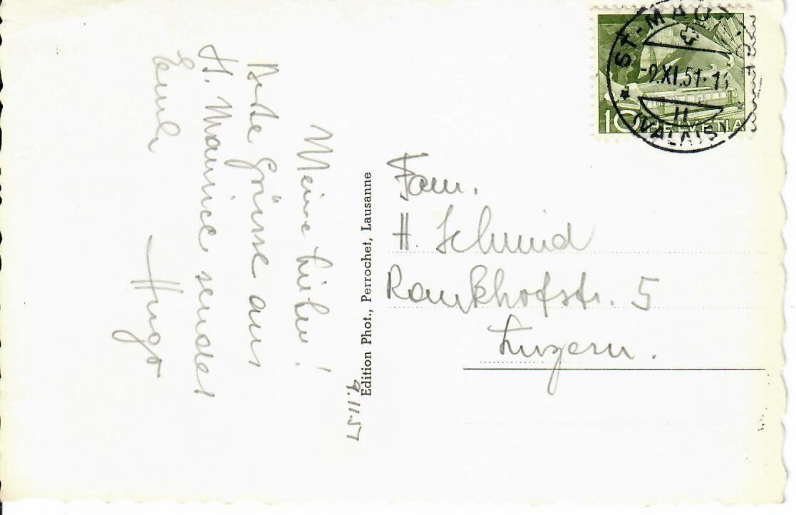 Cartes postales: St. Maurice  1951 – D'occasion à Hochdorf par Ziegel-16 1