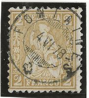 FONTAINES 04.06.78 auf Zu#37 Mi#29 Vollstempel [10B3]