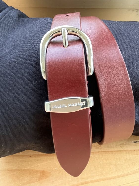 Isabel Marant Ceintures: Ceinture Isabel Marant en cuir bordeaux, Taille 75 – Neuf (Voir description) à Fribourg par plenilunios 1