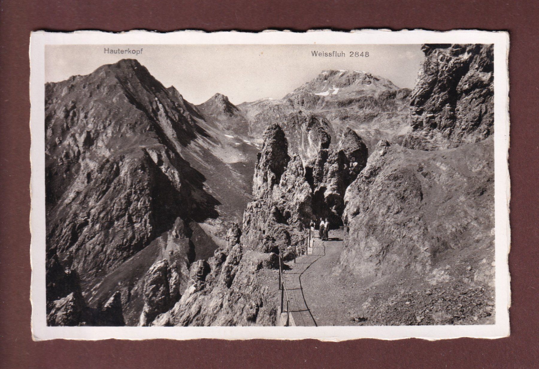 Ansichtskarten: Felsenweg STRELAPASS-WEISSFLUHJOCH – Gebraucht aus Pully von nicecards-shop