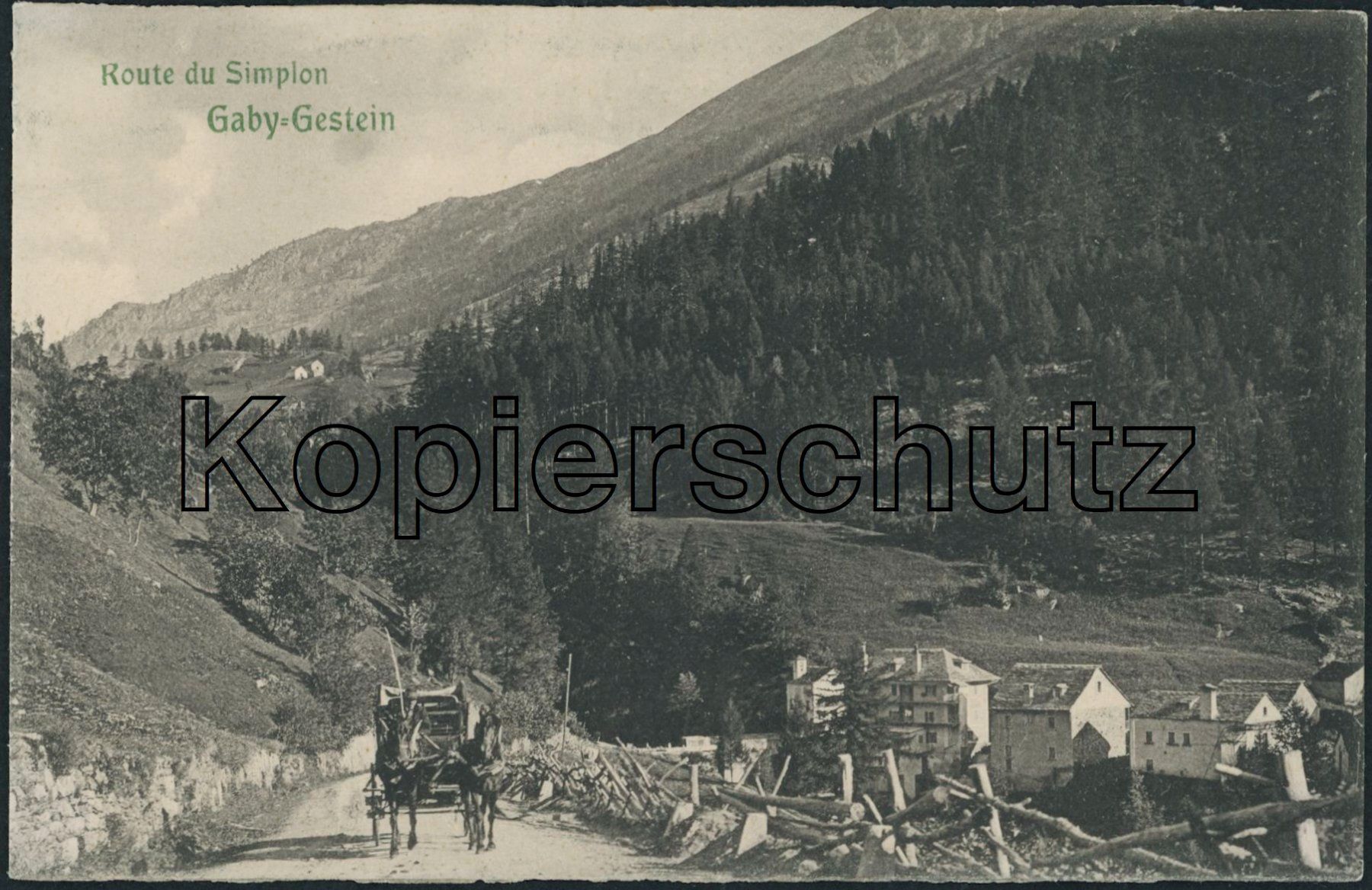 Cartoline postali: VS Gstein Gabi - Simplon Pass - Kutsche – Nuovo (secondo la descrizione) da Schindellegi venduto da leecollect