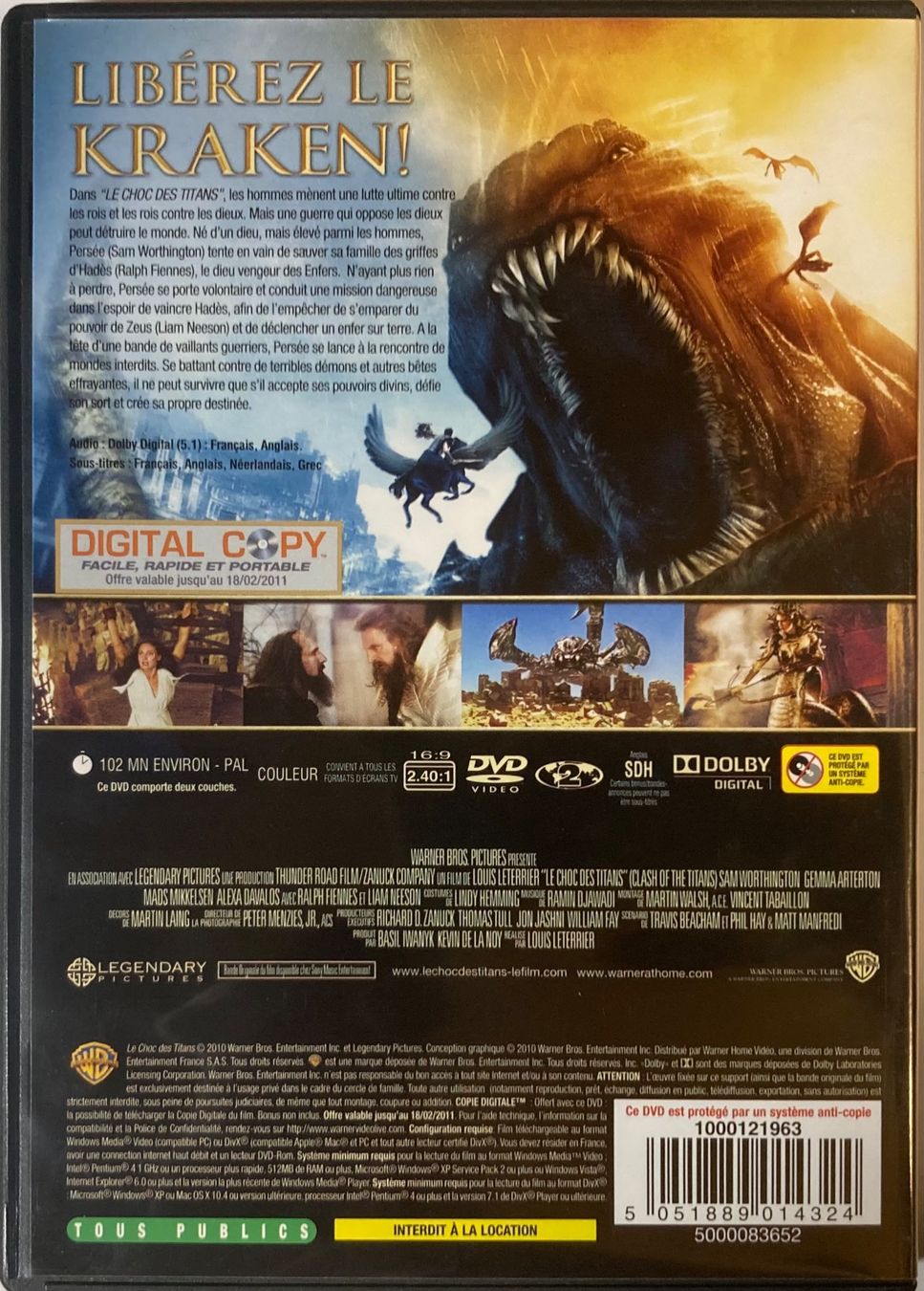 Tutti i DVDs: LE CHOC DES TITANS – Usato da Poliez-Pittet venduto da Newtown-Records 3